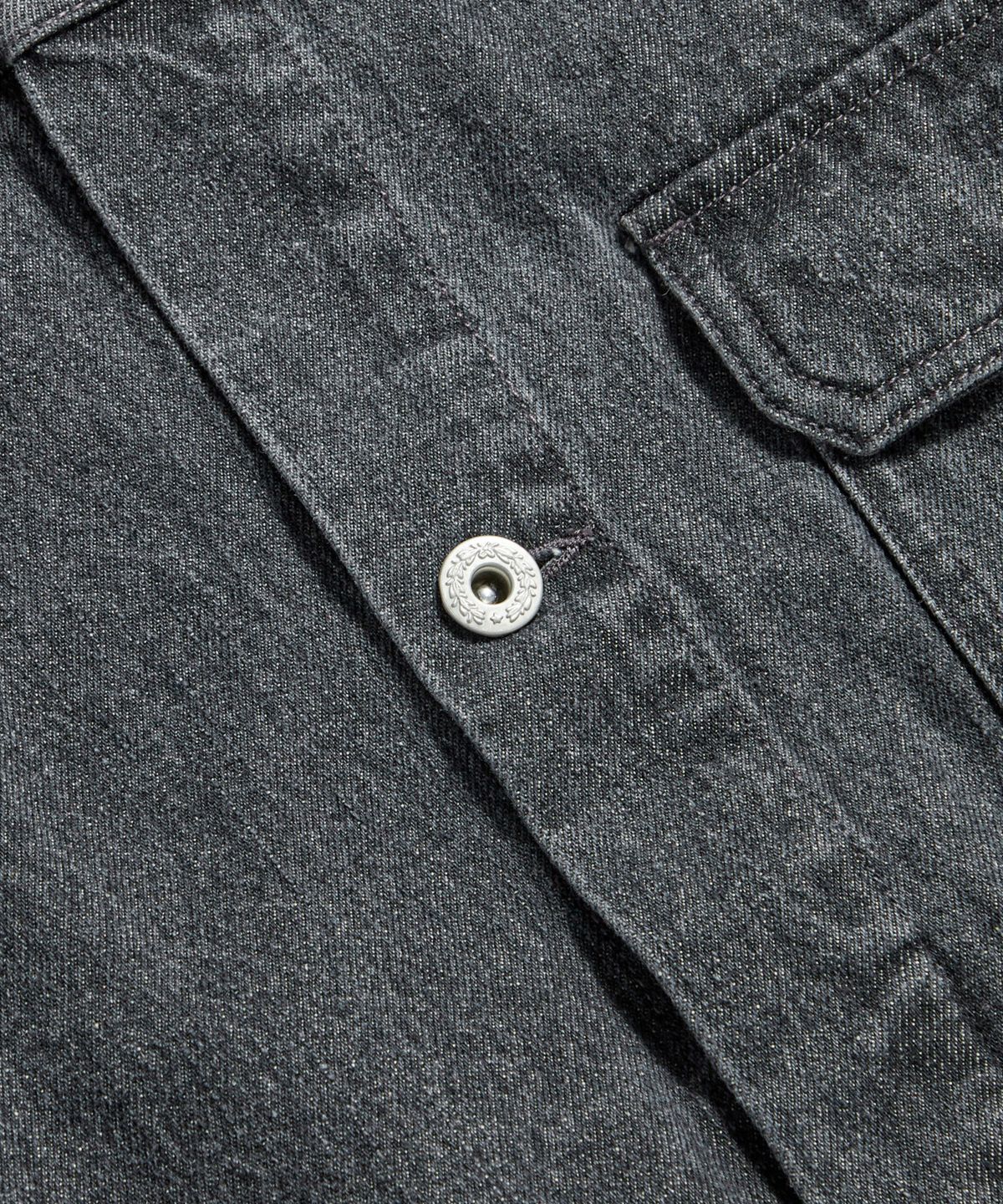 에스피오나지(ESPIONAGE) Relaxed Denim Jacket Washed Black