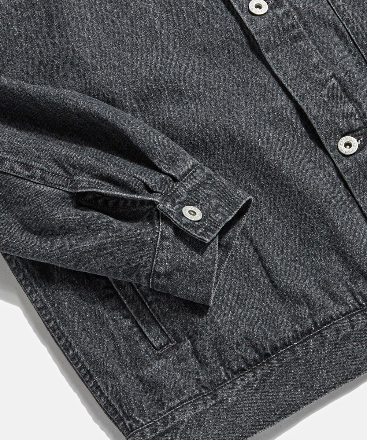 에스피오나지(ESPIONAGE) Relaxed Denim Jacket Washed Black