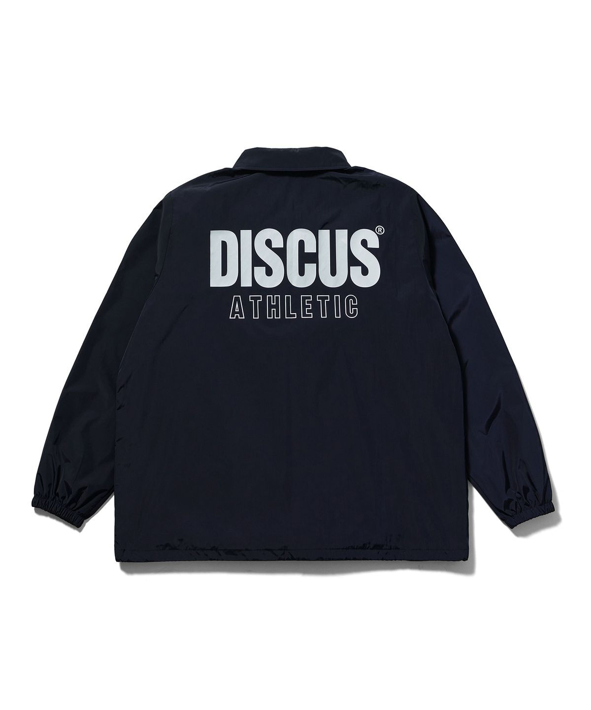 디스커스 애슬레틱(DISCUS ATHLETIC) 레터 로고 코치 자켓 네이비