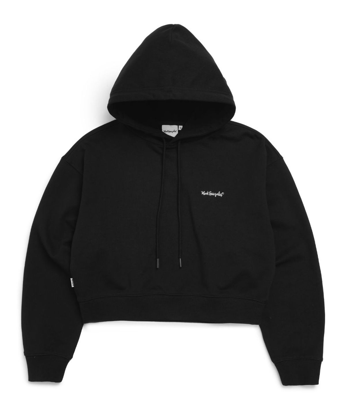 마크곤잘레스(MARK GONZALES) WOMENS SIGN LOGO OG CROPPED SWEAT HOODIE - BLACK