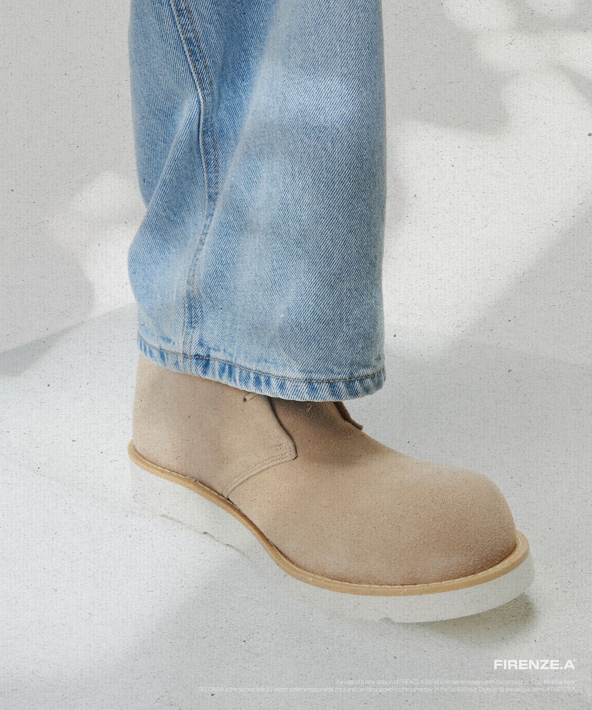 피렌체 아뜨리에(FIRENZE ATELIER) [SECOND.A] V2 Balloon Toe Suede Chukka Boots_2NDF4100BS