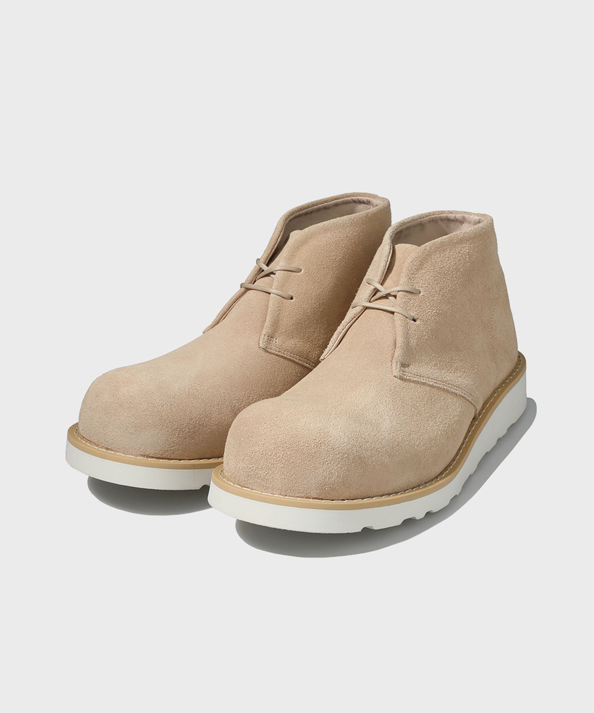 피렌체 아뜨리에(FIRENZE ATELIER) [SECOND.A] V2 Balloon Toe Suede Chukka Boots_2NDF4100BS