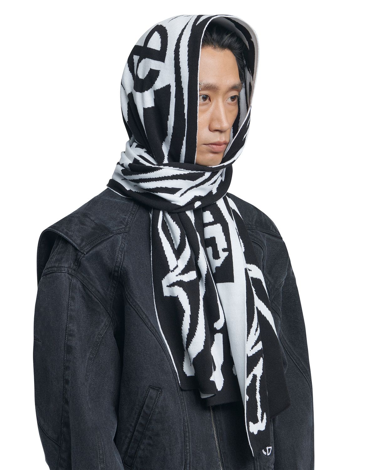 노매뉴얼(NOMANUAL) T.S JACQUARD MUFFLER - WHITE