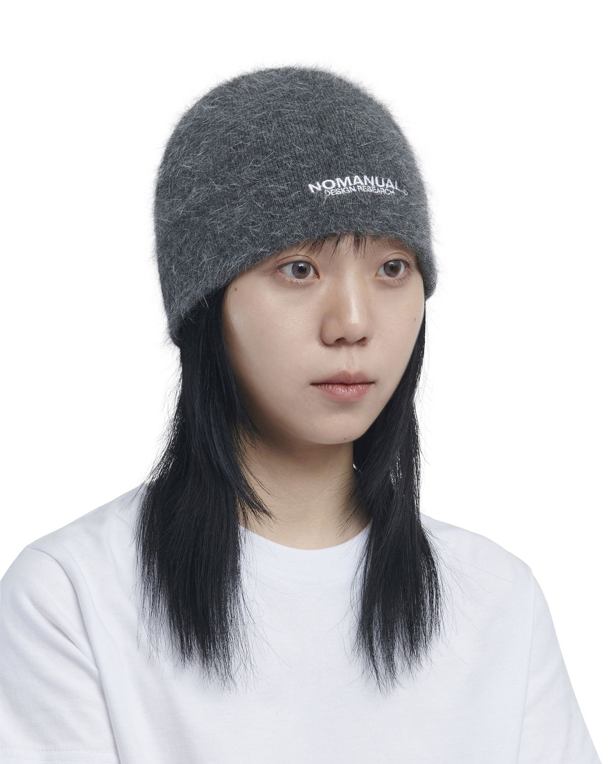 노매뉴얼(NOMANUAL) NM HAIRY BEANIE - CHARCOAL