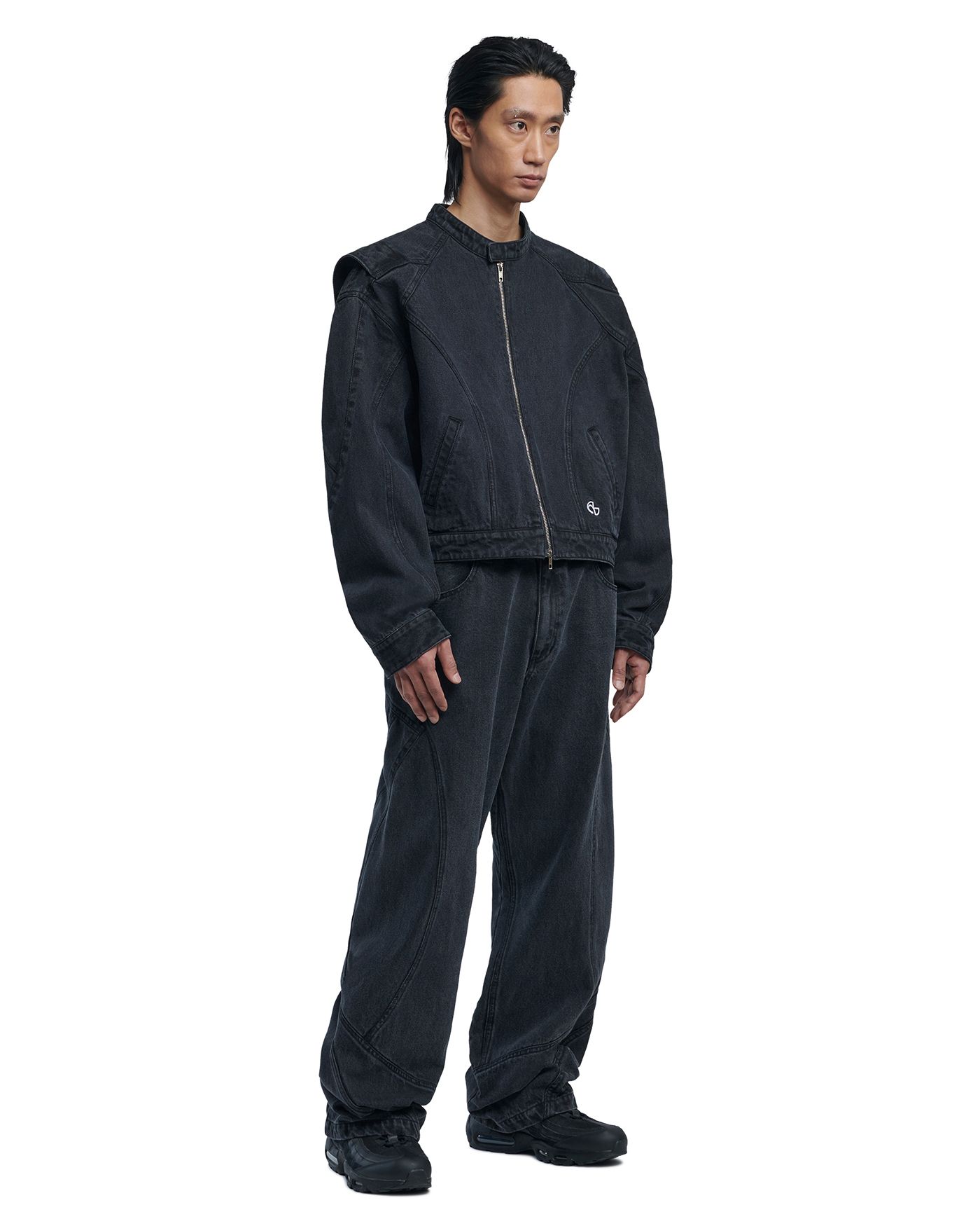 노매뉴얼(NOMANUAL) T.I.D RIDER JACKET - WASHED BLACK - 사이즈