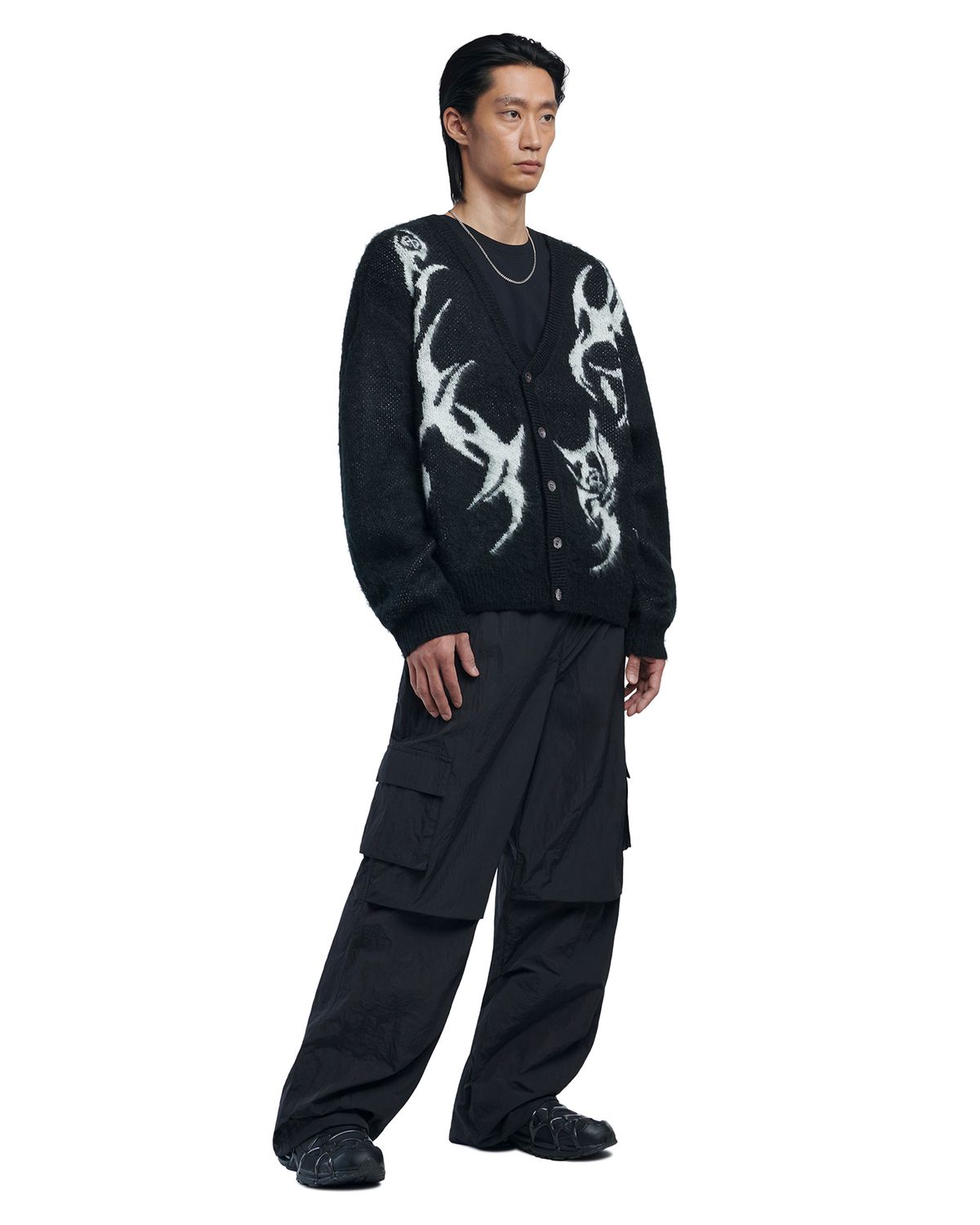 노매뉴얼(NOMANUAL) N.S.C PARACHUTE PANTS - BLACK