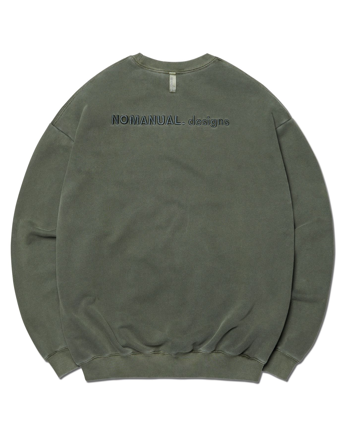 新品 NOMANUAL OVERDYED EMBLEM SWEATSHIRT MUSINSA | NOMANUAL OVERDYED EMBLEM SWEATSHIRT - DEEP KHAKI