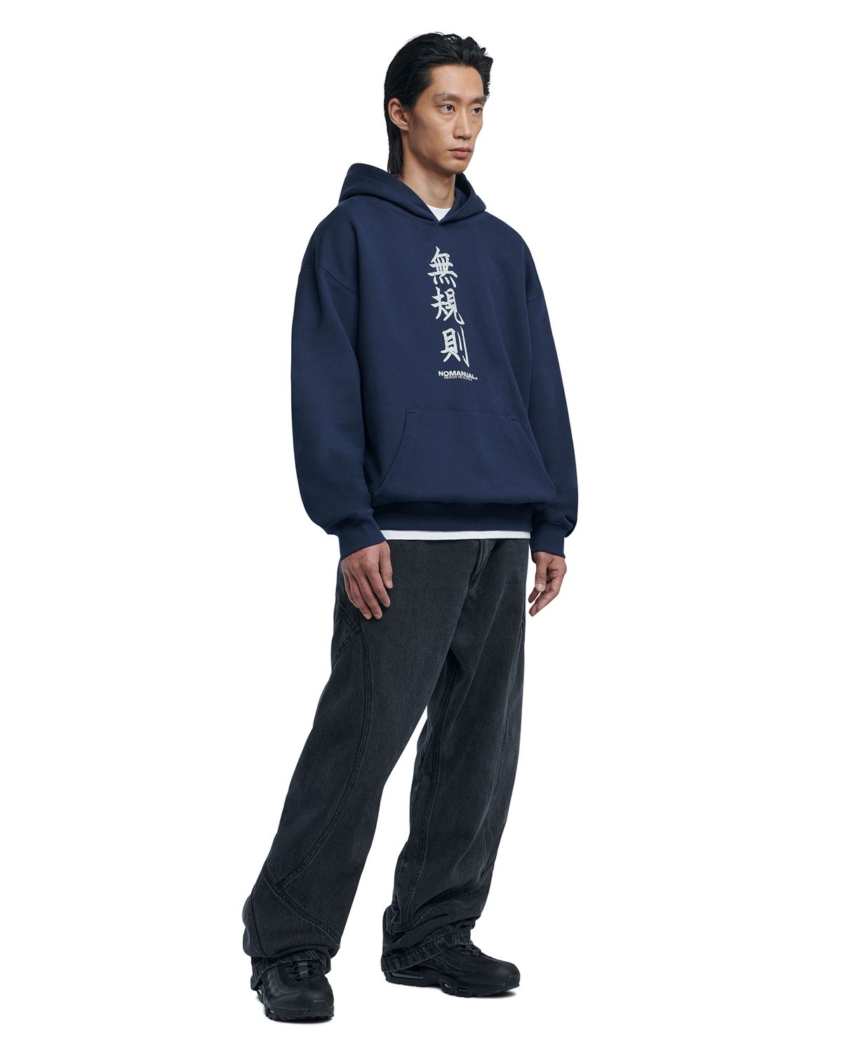 노매뉴얼(NOMANUAL) N.R HOODIE - DARK NAVY