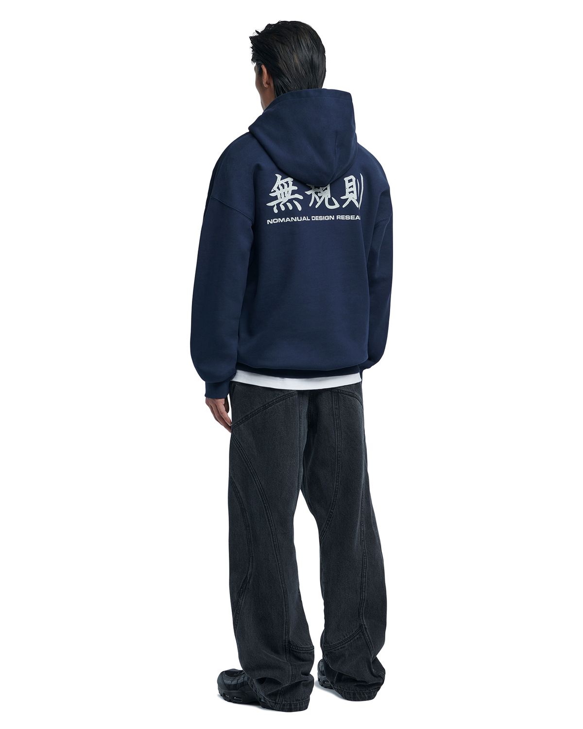 노매뉴얼(NOMANUAL) N.R HOODIE - DARK NAVY