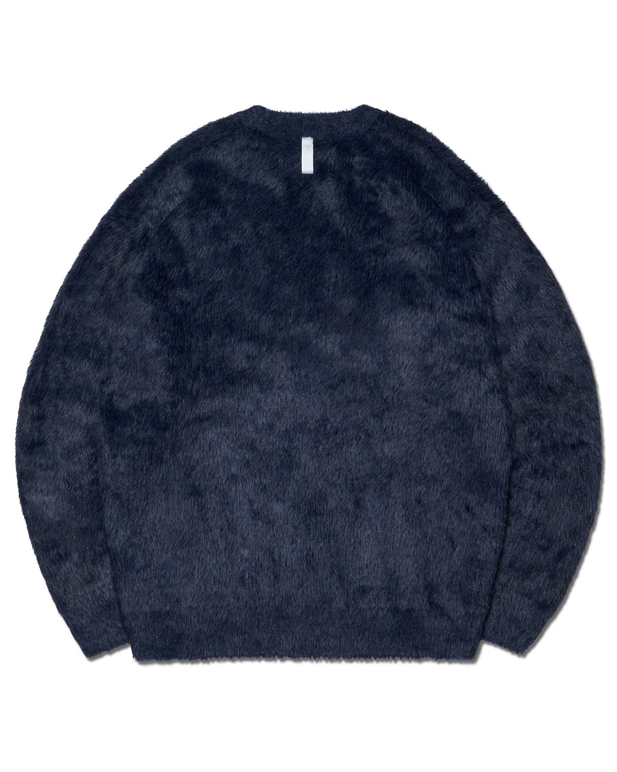 노매뉴얼(NOMANUAL) CROPPED HAIRY KNIT - DARK NAVY