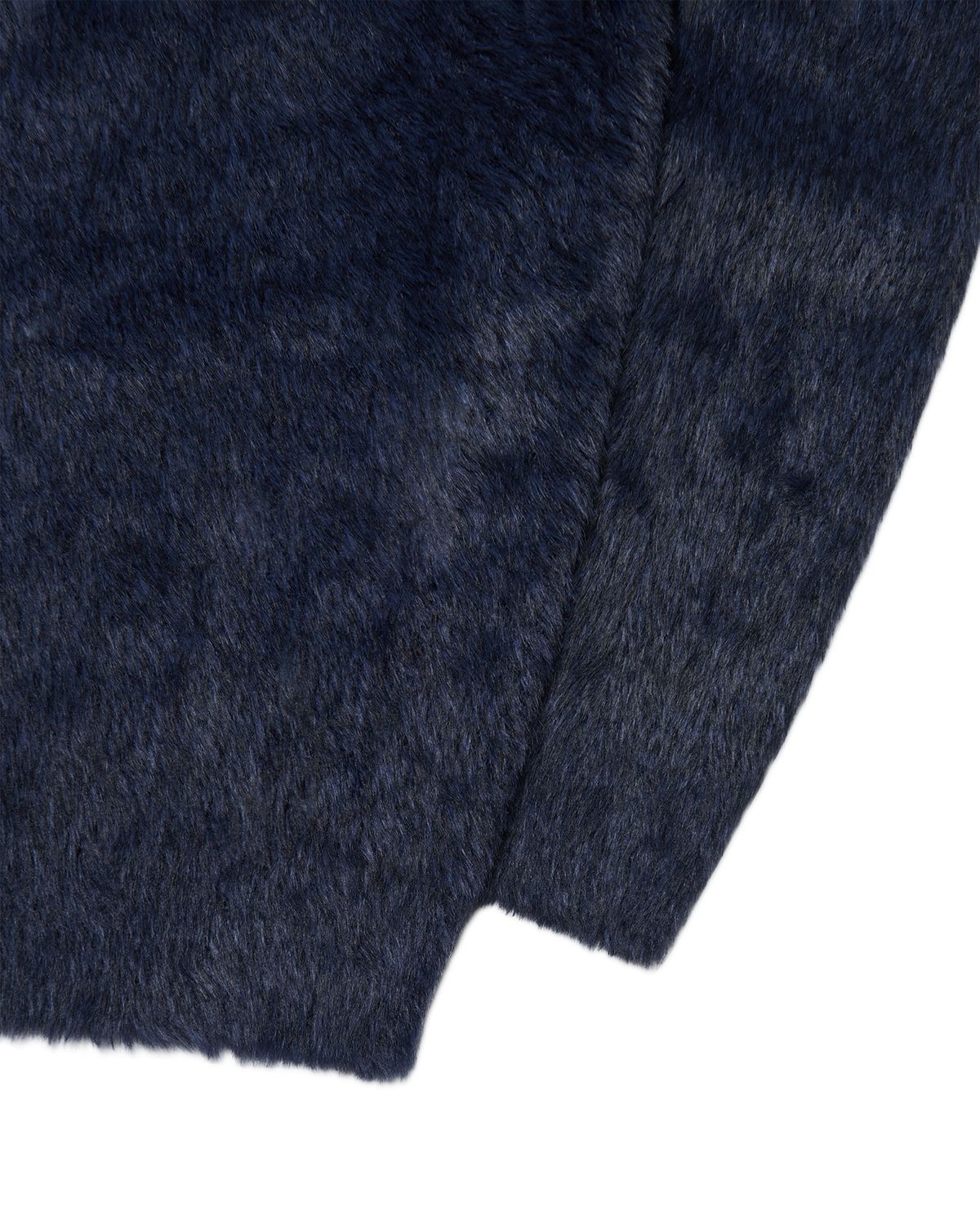 노매뉴얼(NOMANUAL) CROPPED HAIRY KNIT - DARK NAVY