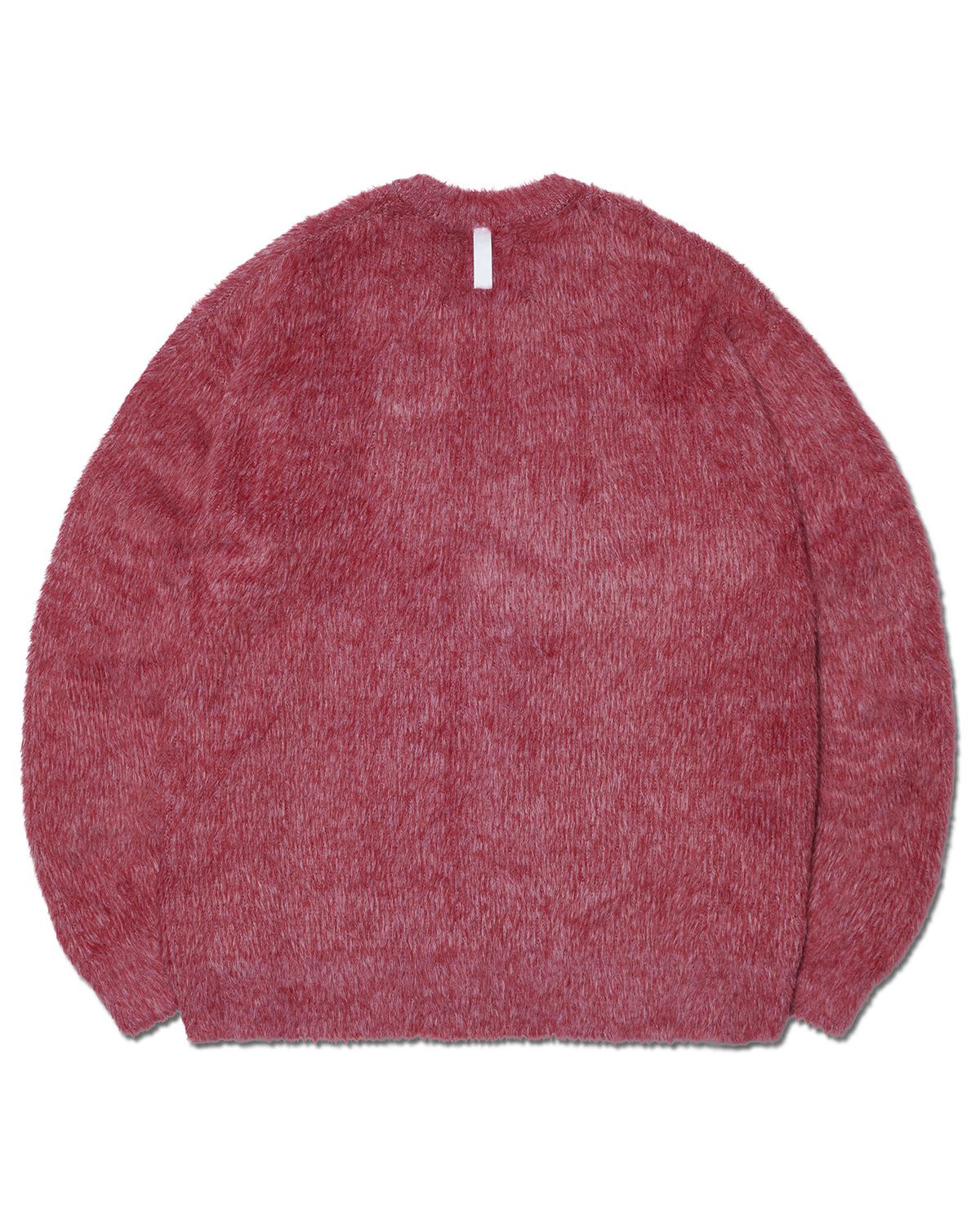노매뉴얼(NOMANUAL) CROPPED HAIRY KNIT - WINE