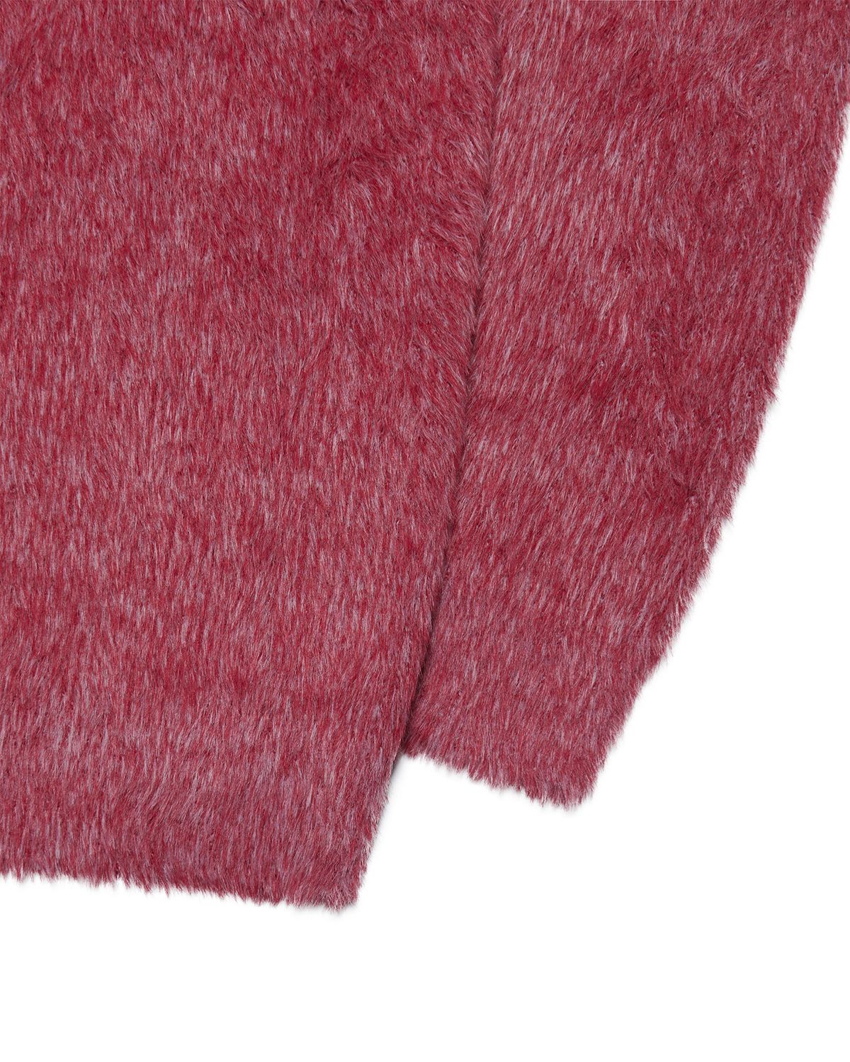 노매뉴얼(NOMANUAL) CROPPED HAIRY KNIT - WINE