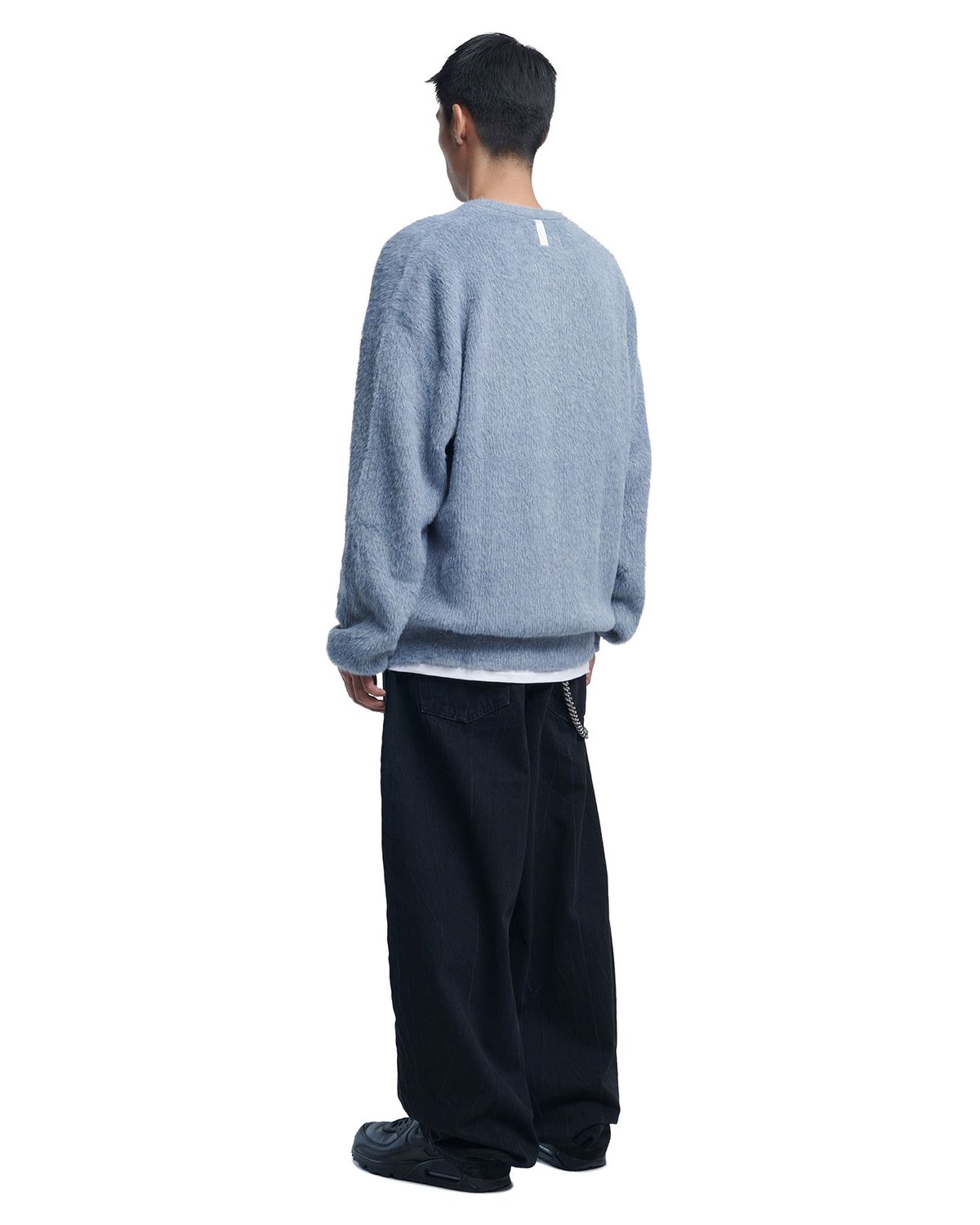 노매뉴얼(NOMANUAL) CROPPED HAIRY KNIT - MARINA