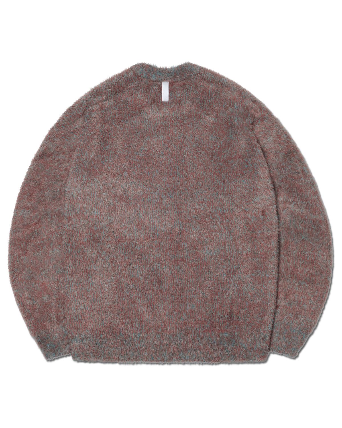 노매뉴얼(NOMANUAL) CROPPED HAIRY KNIT - CORAL REEF