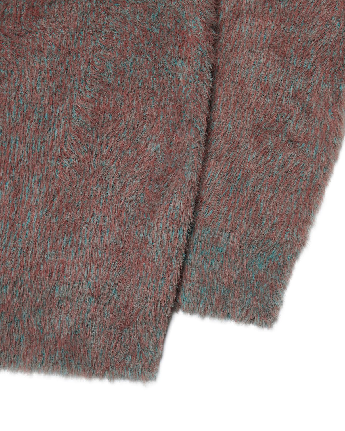 노매뉴얼(NOMANUAL) CROPPED HAIRY KNIT - CORAL REEF