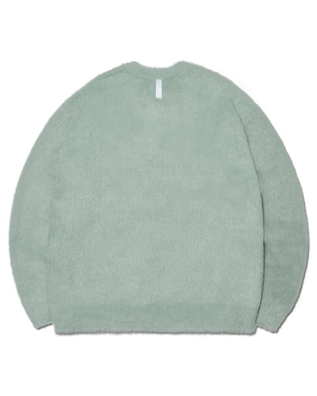 노매뉴얼(NOMANUAL) CROPPED HAIRY KNIT - DUST MINT