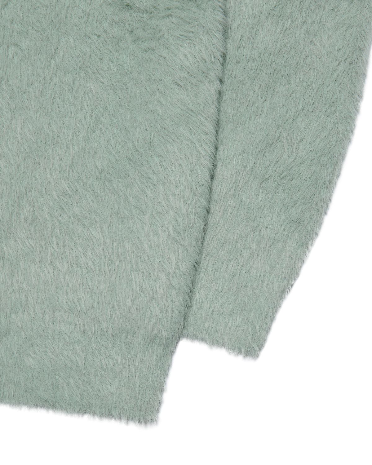 노매뉴얼(NOMANUAL) CROPPED HAIRY KNIT - DUST MINT