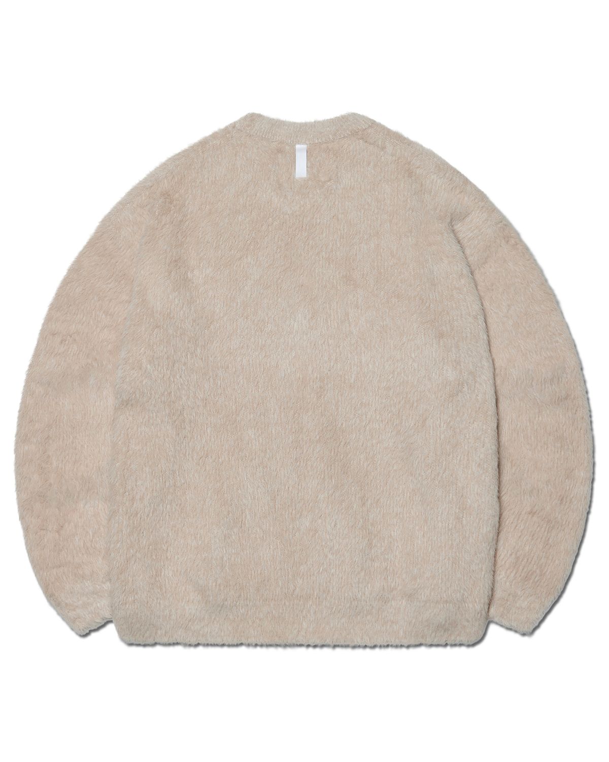 노매뉴얼(NOMANUAL) CROPPED HAIRY KNIT - BEIGE