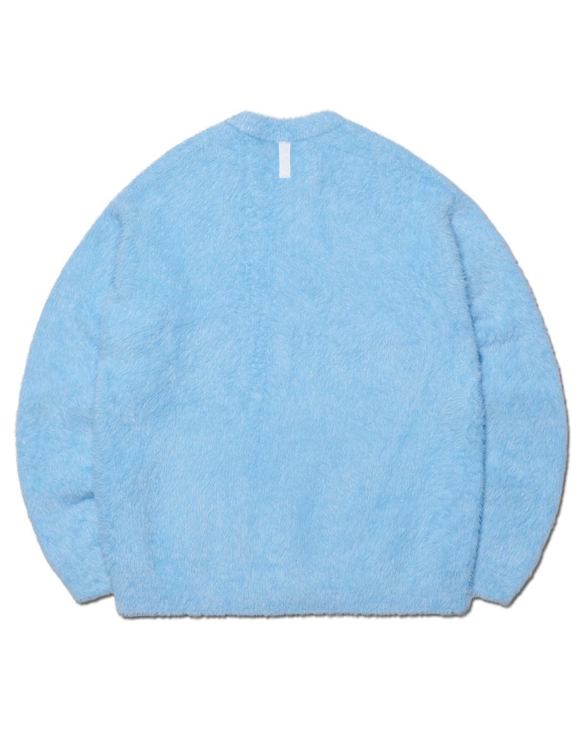 노매뉴얼(NOMANUAL) CROPPED HAIRY KNIT - SKY BLUE
