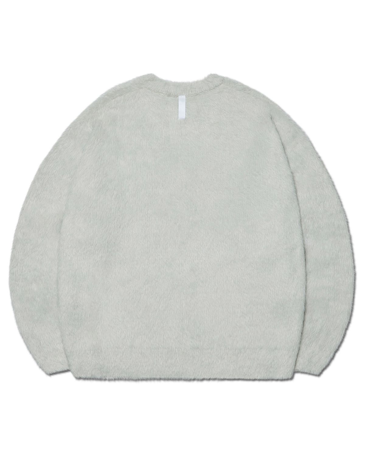 노매뉴얼(NOMANUAL) CROPPED HAIRY KNIT - SEAFOAM
