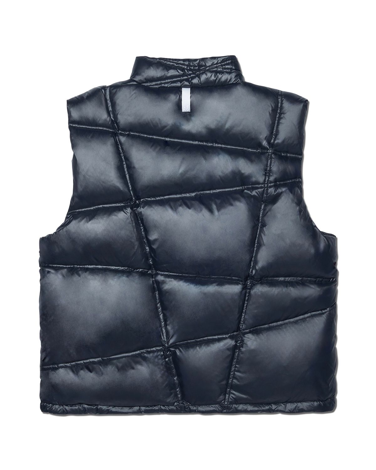노매뉴얼(NOMANUAL) TRACK DUCK DOWN VEST - GLOSSY BLACK