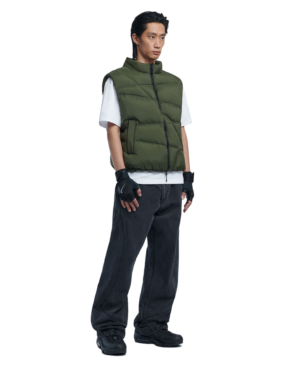노매뉴얼(NOMANUAL) TRACK DUCK DOWN VEST - KHAKI