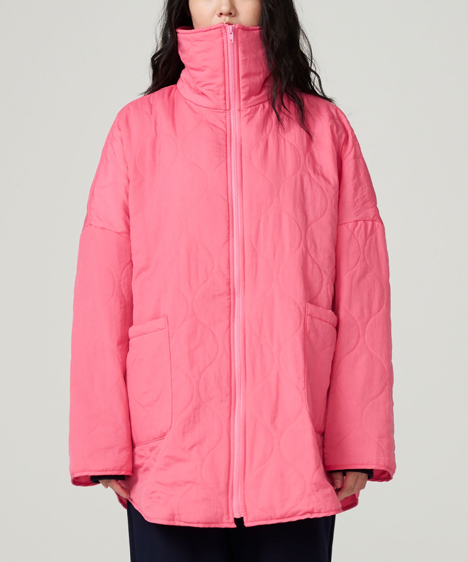 MUSINSA公式 | TAKEASY ハイネックキルティングオーバージャケット