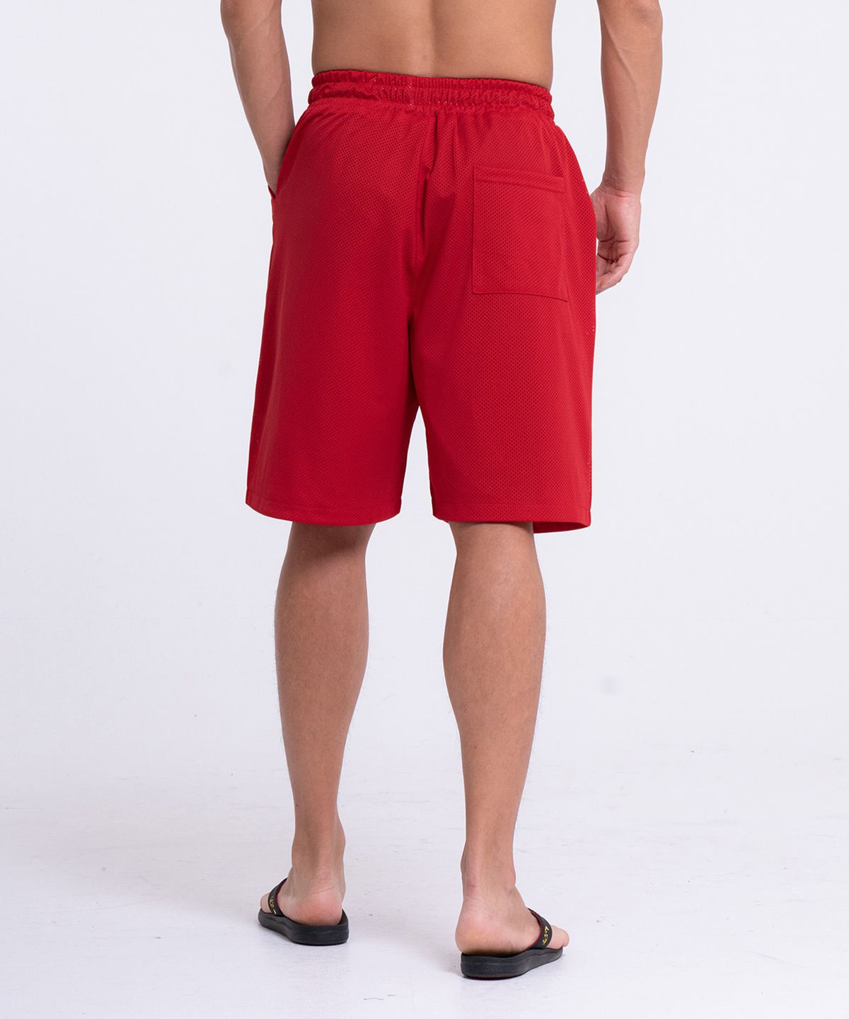 피지컬가먼츠(PHYSICAL GARMENTS) P4044 메쉬 와이드 반바지 [레드]
