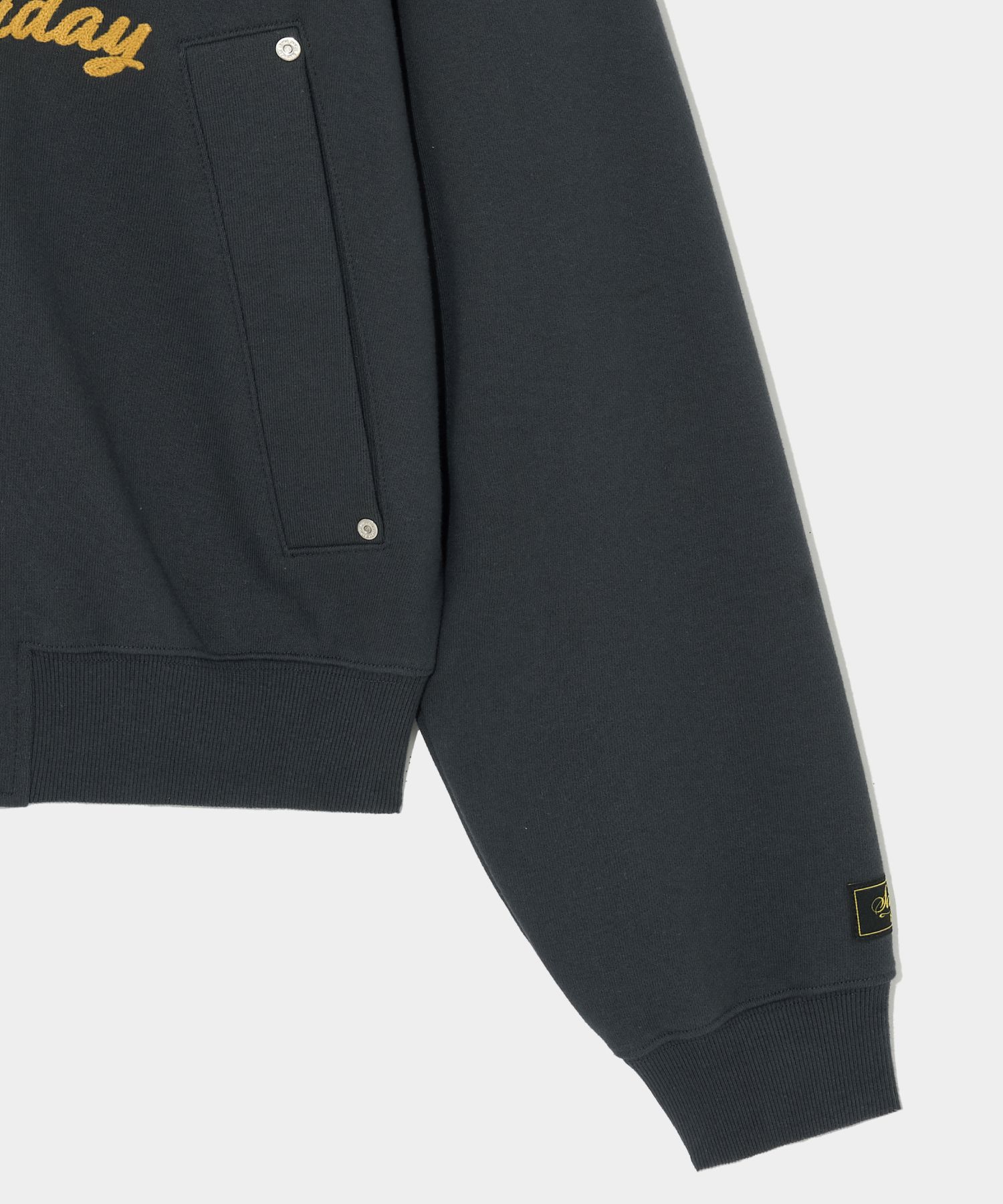 MUSINSA公式 | SATUR Club House Lettering Hood Zip Up Vintage