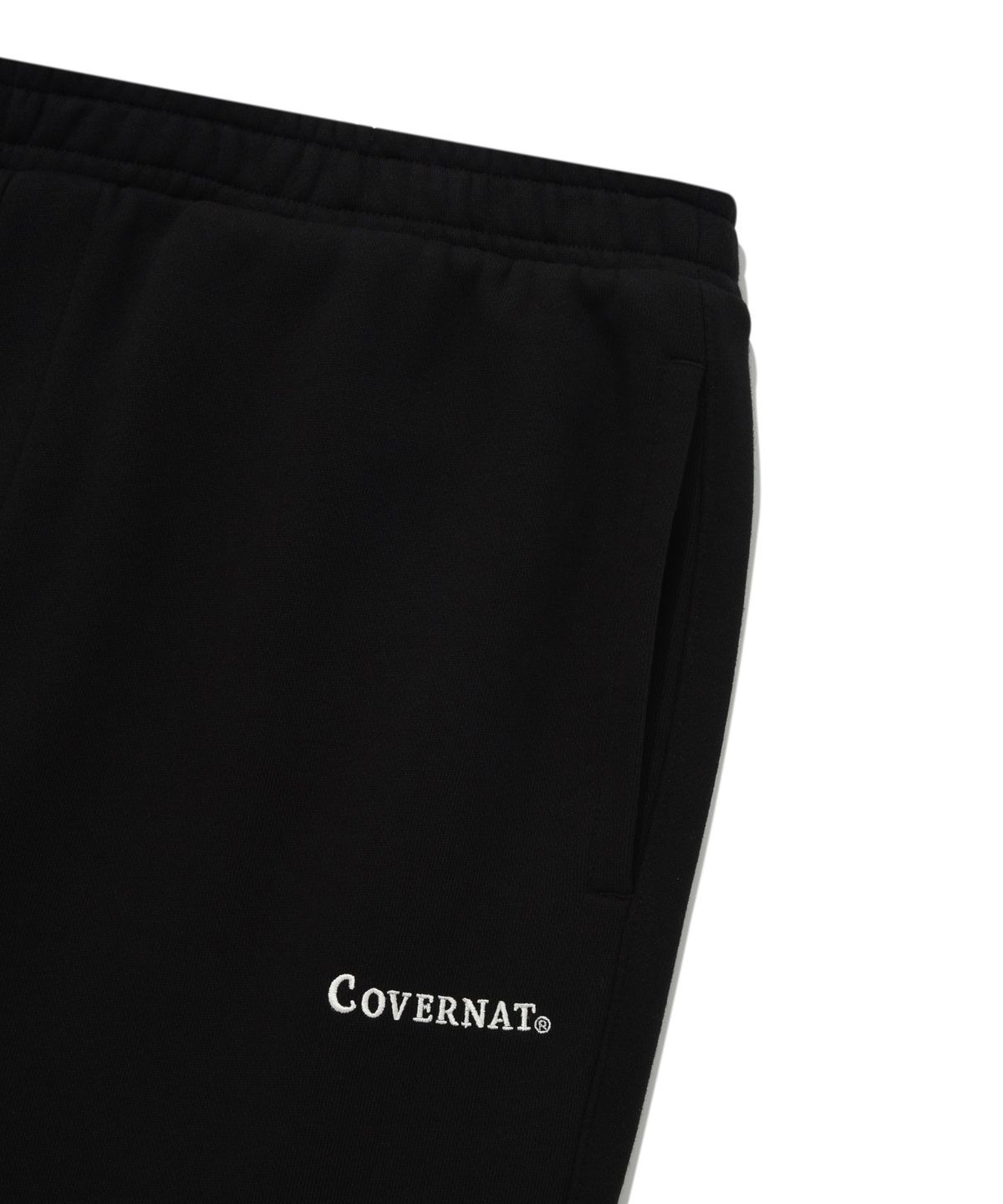 커버낫(COVERNAT) 어센틱 로고 스웻 조거 팬츠 블랙