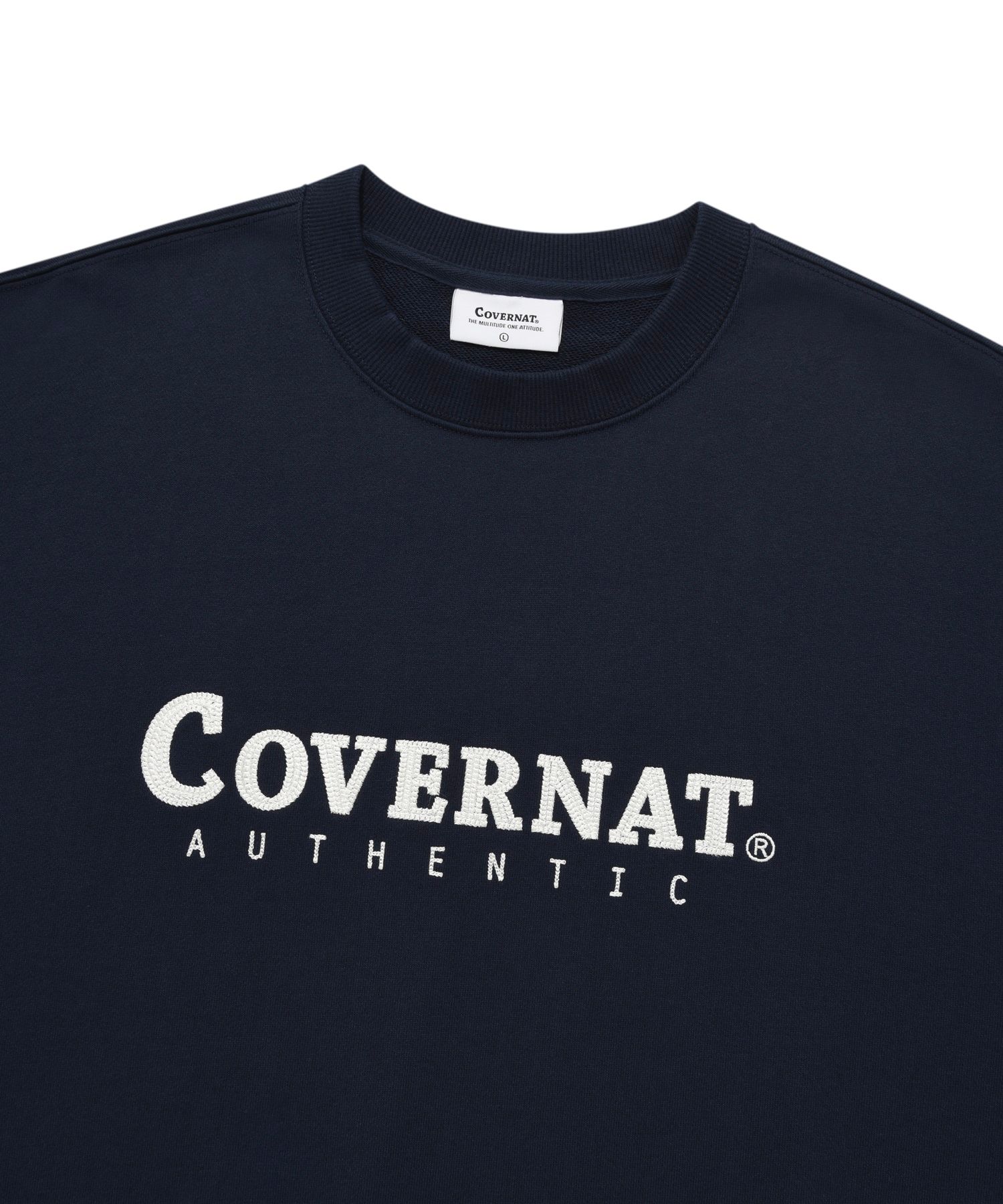 スウェット・トレーナー COVERNAT Authentic Logo Man to Man Blue Covernat Unisex Small Authentic Logo Sweatshirt Blue