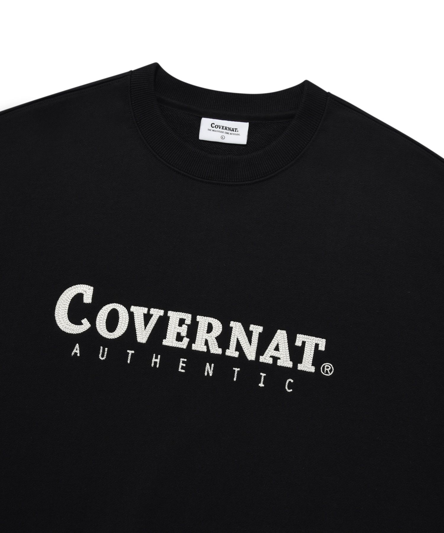 MUSINSA | COVERNAT Authentic Logo Sweatshirt Black