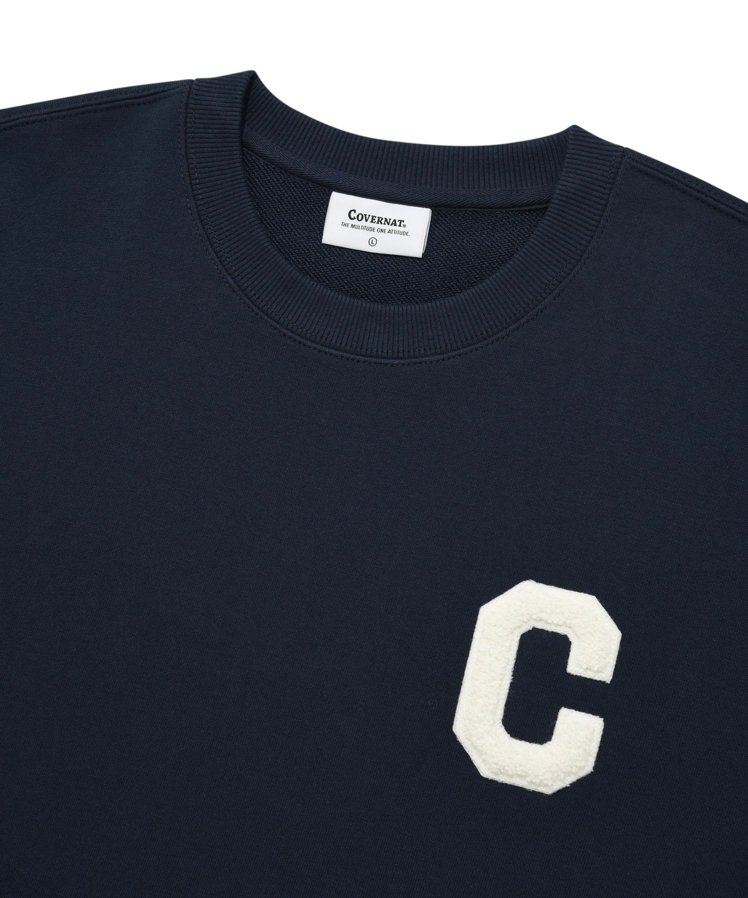 大人気★COVERNAT★C Logo Sweatshirt(Cロゴ起毛スウェット/3色) MUSINSA | COVERNAT Brushed multi-logo sweatshirt blue