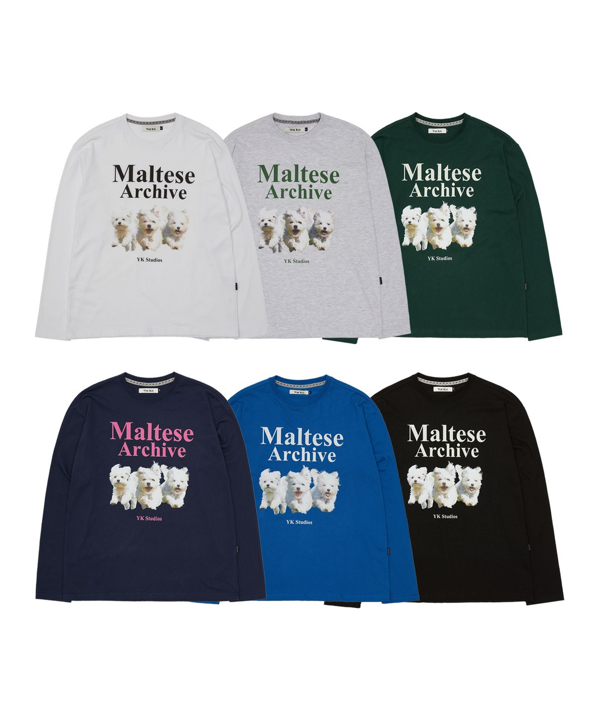 와이케이(WAIKEI) 말티즈 아카이브 롱슬리브 티셔츠 6 COLOR
