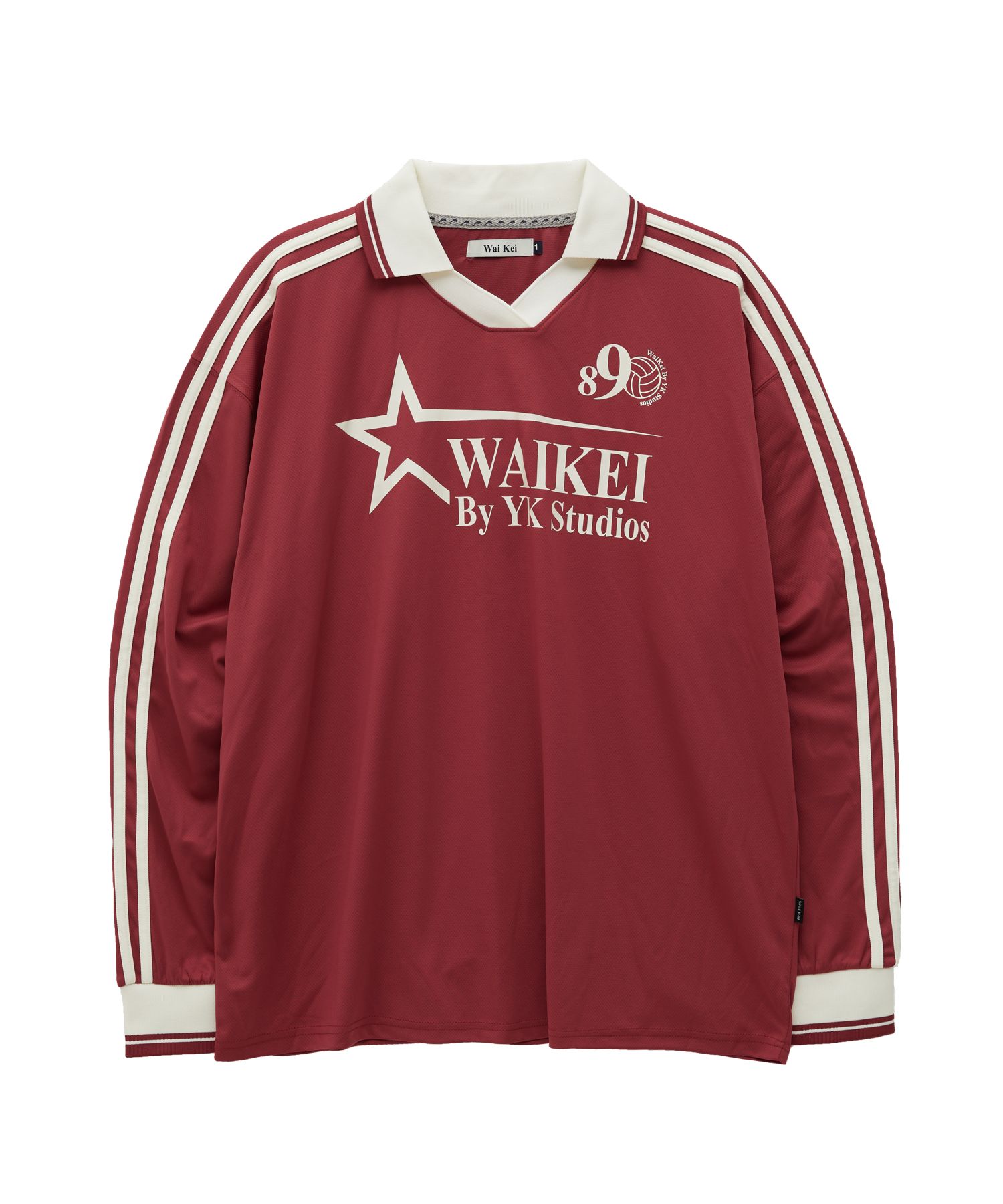 MUSINSA | WAI KEI Star Logo Collar Jersey Long Sleeve T