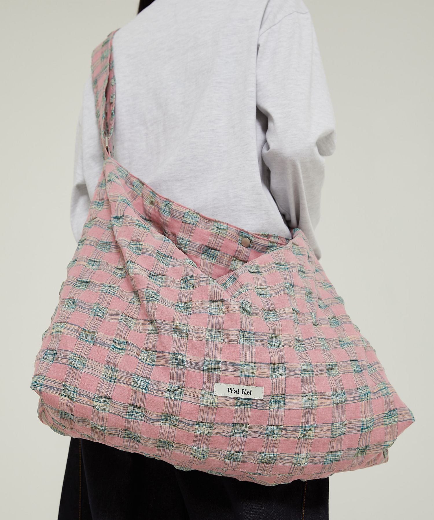 ★女性 Crossbody Bag★追跡可能★関税/送料込み MUSINSA公式 | WAI KEI check crossbody bag pink