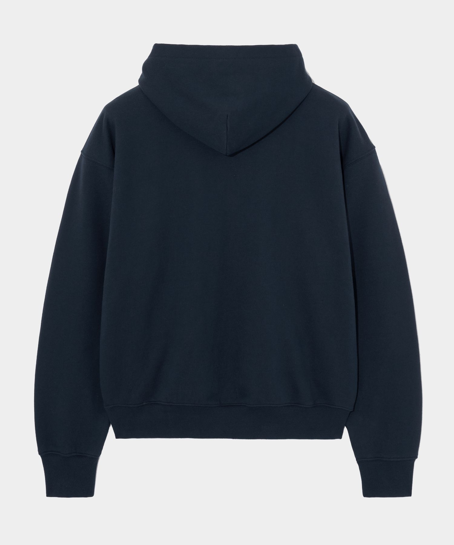 MUSINSA | SATUR Rivet Appliqué Pocket Logo Hood Classic Navy