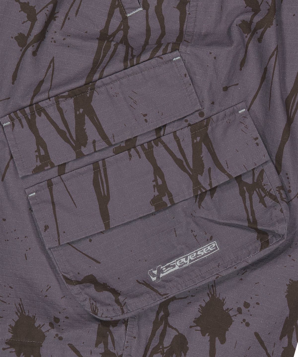 예스아이씨(YESEYESEE) Zipper Knee Multi Pocket Pants Purple