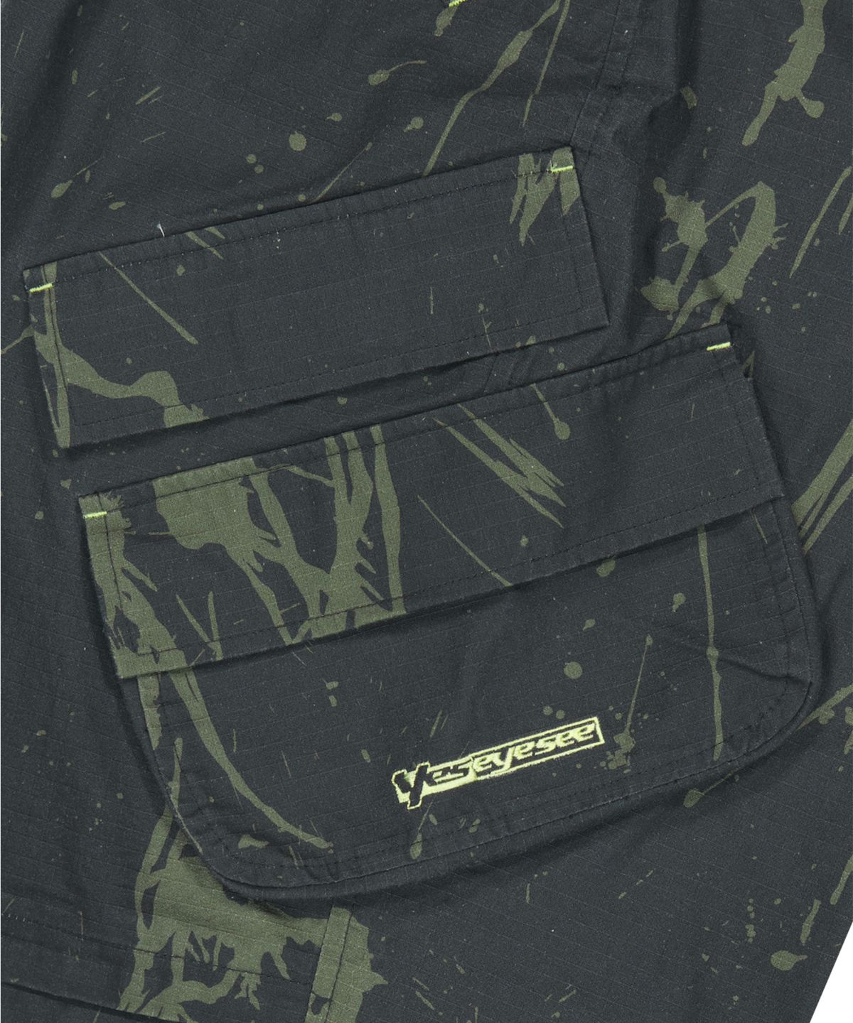 예스아이씨(YESEYESEE) Zipper Knee Multi Pocket Pants Dark Grey