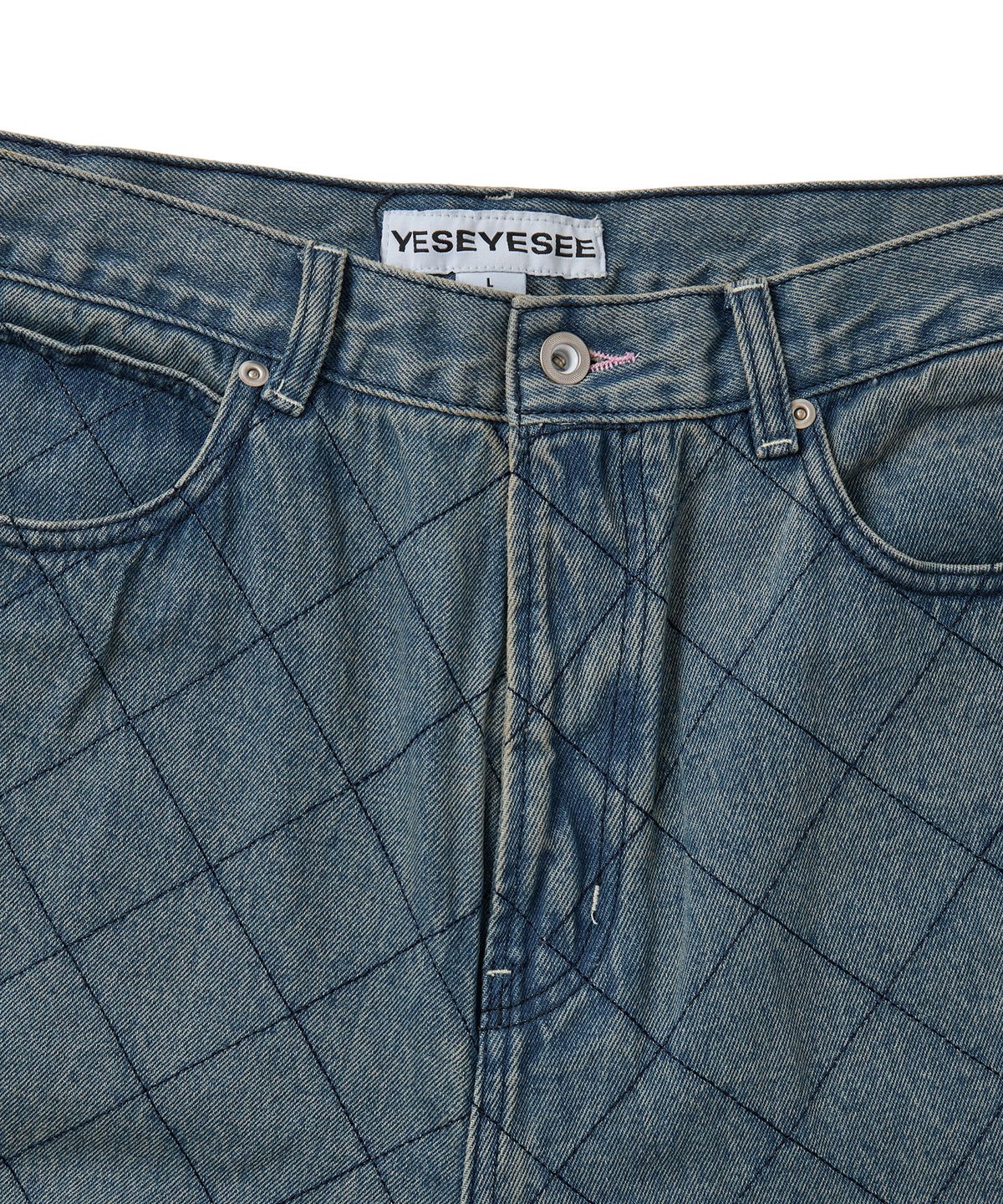 예스아이씨(YESEYESEE) Equal Net 5 Pockets Denim Pants Medium Indigo