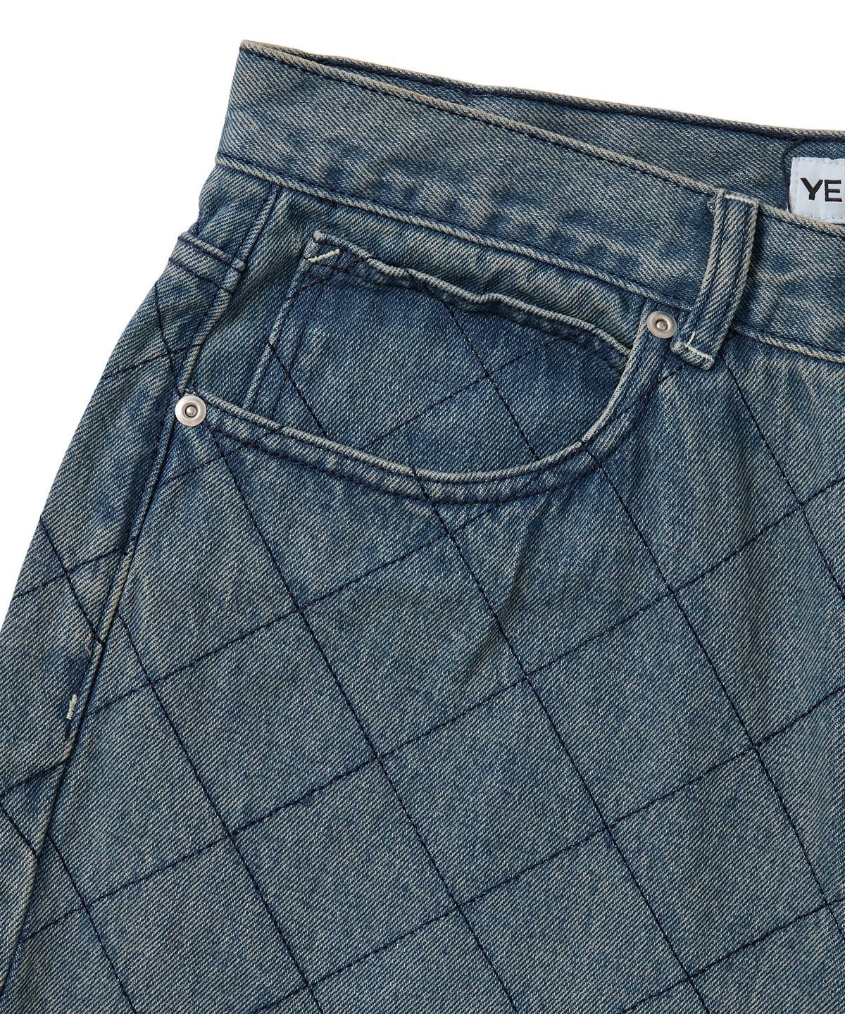 예스아이씨(YESEYESEE) Equal Net 5 Pockets Denim Pants Medium Indigo