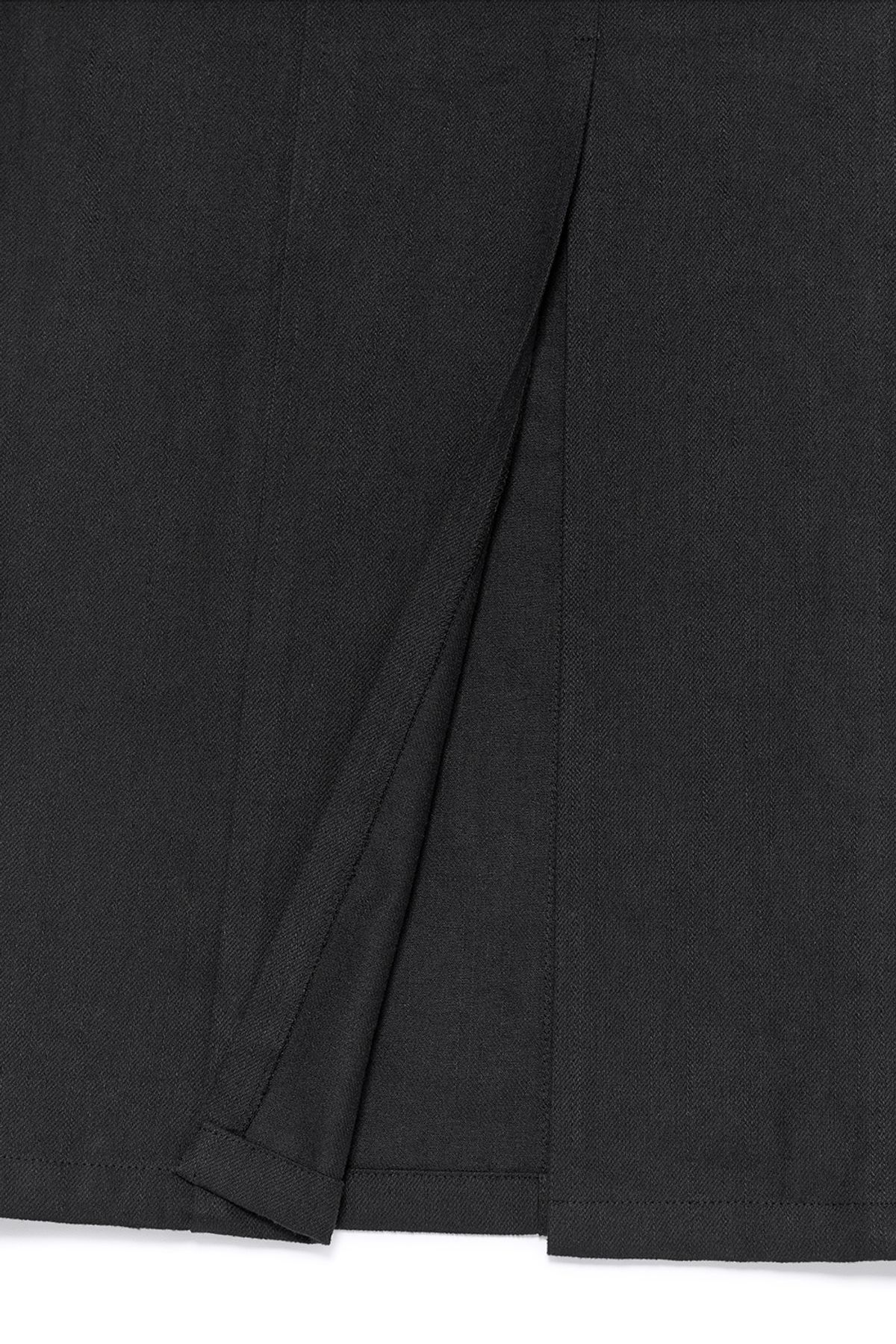 커렌트(CURRENT) SHEER MIX MAXI SKIRT [BLACK]