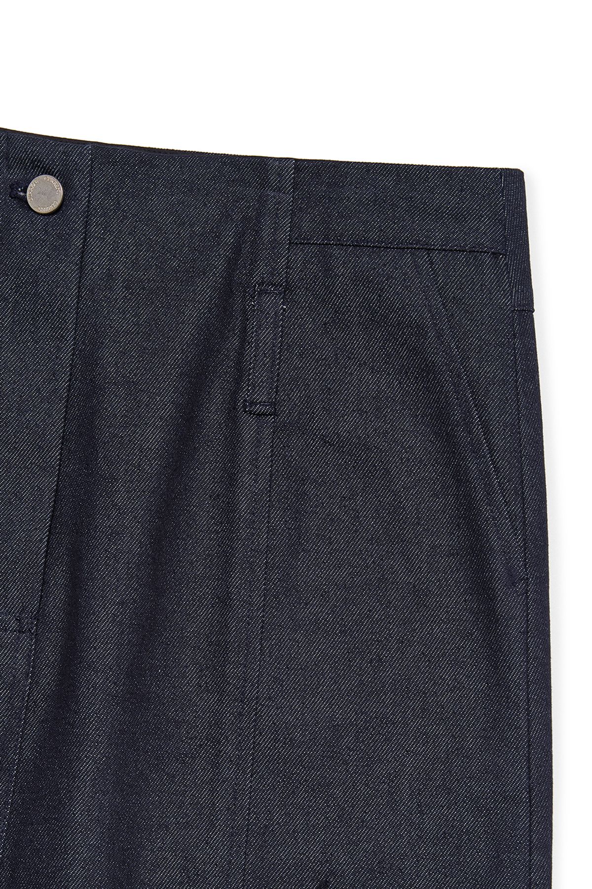 커렌트(CURRENT) SHEER MIX MAXI SKIRT [DARK INDIGO BLUE]