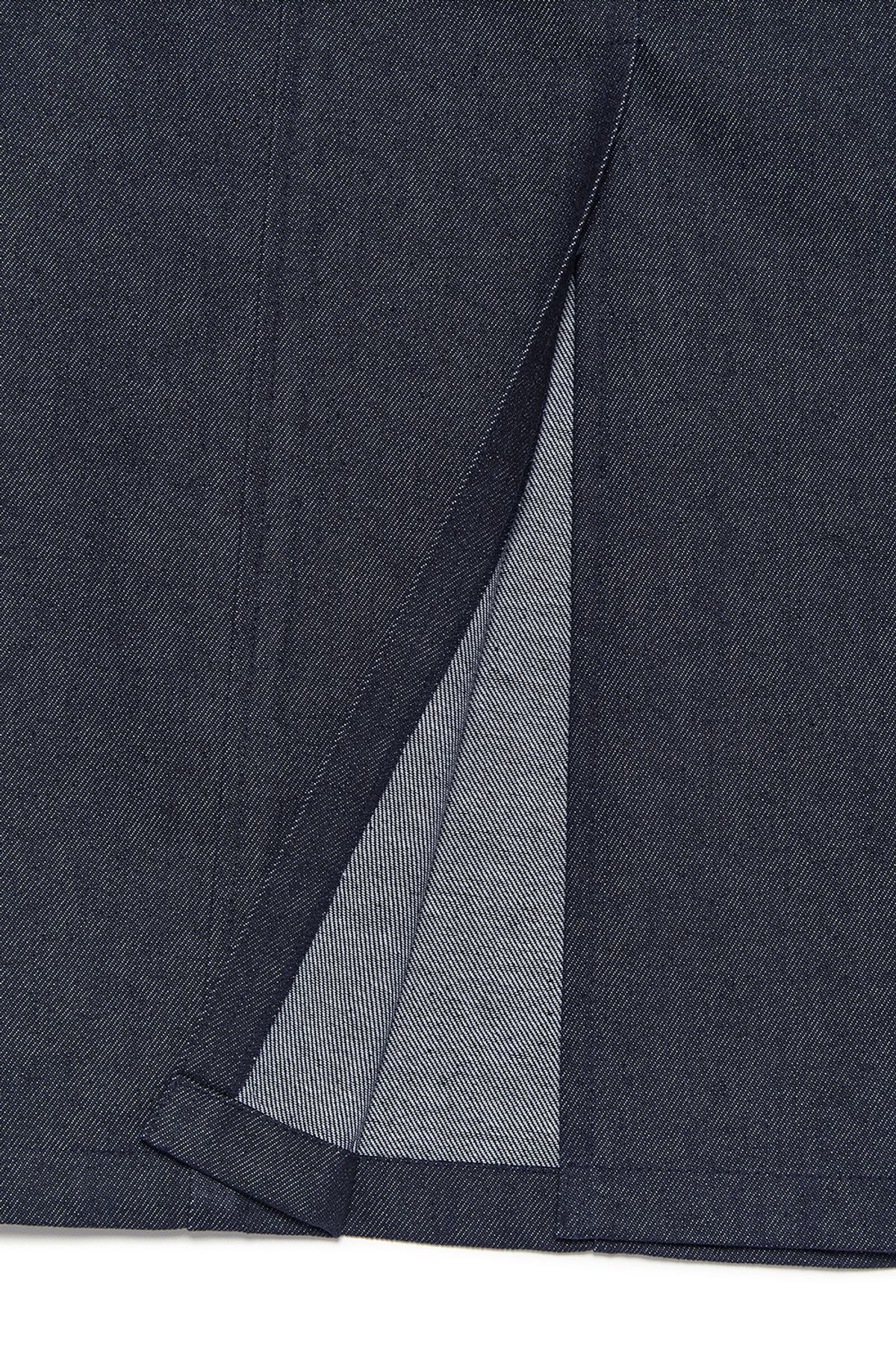 커렌트(CURRENT) SHEER MIX MAXI SKIRT [DARK INDIGO BLUE]