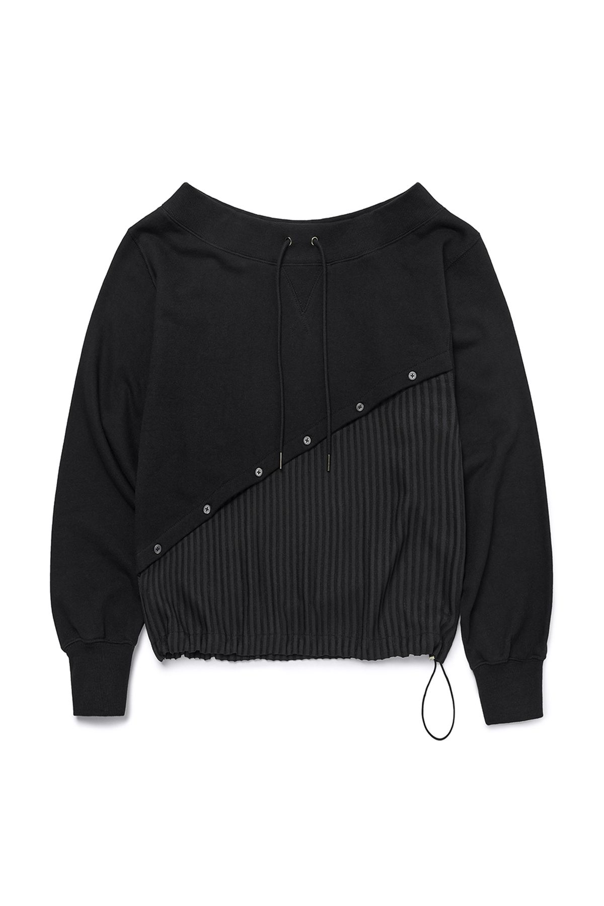 커렌트(CURRENT) SIGNATURE SHEER SWEATSHIRT [BLACK]