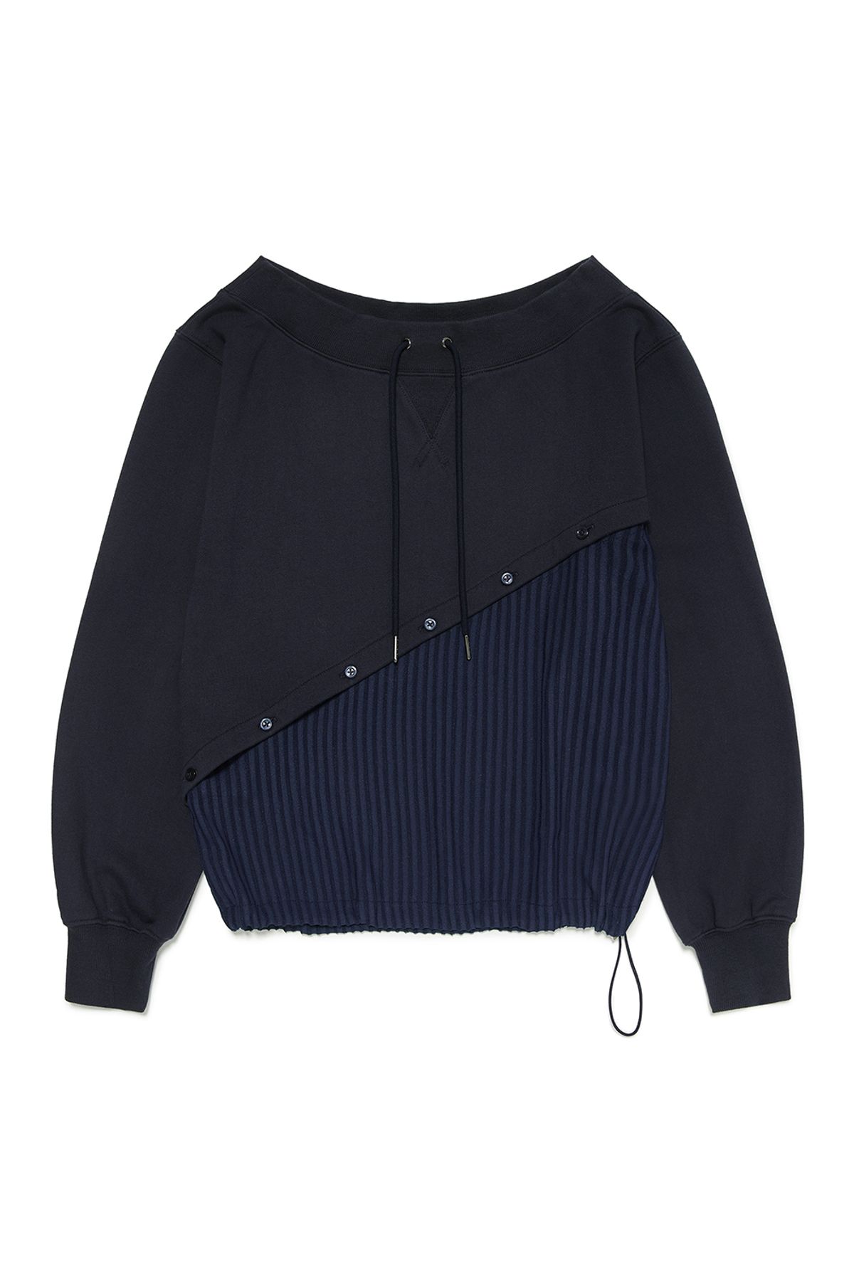 커렌트(CURRENT) SIGNATURE SHEER SWEATSHIRT [NAVY]