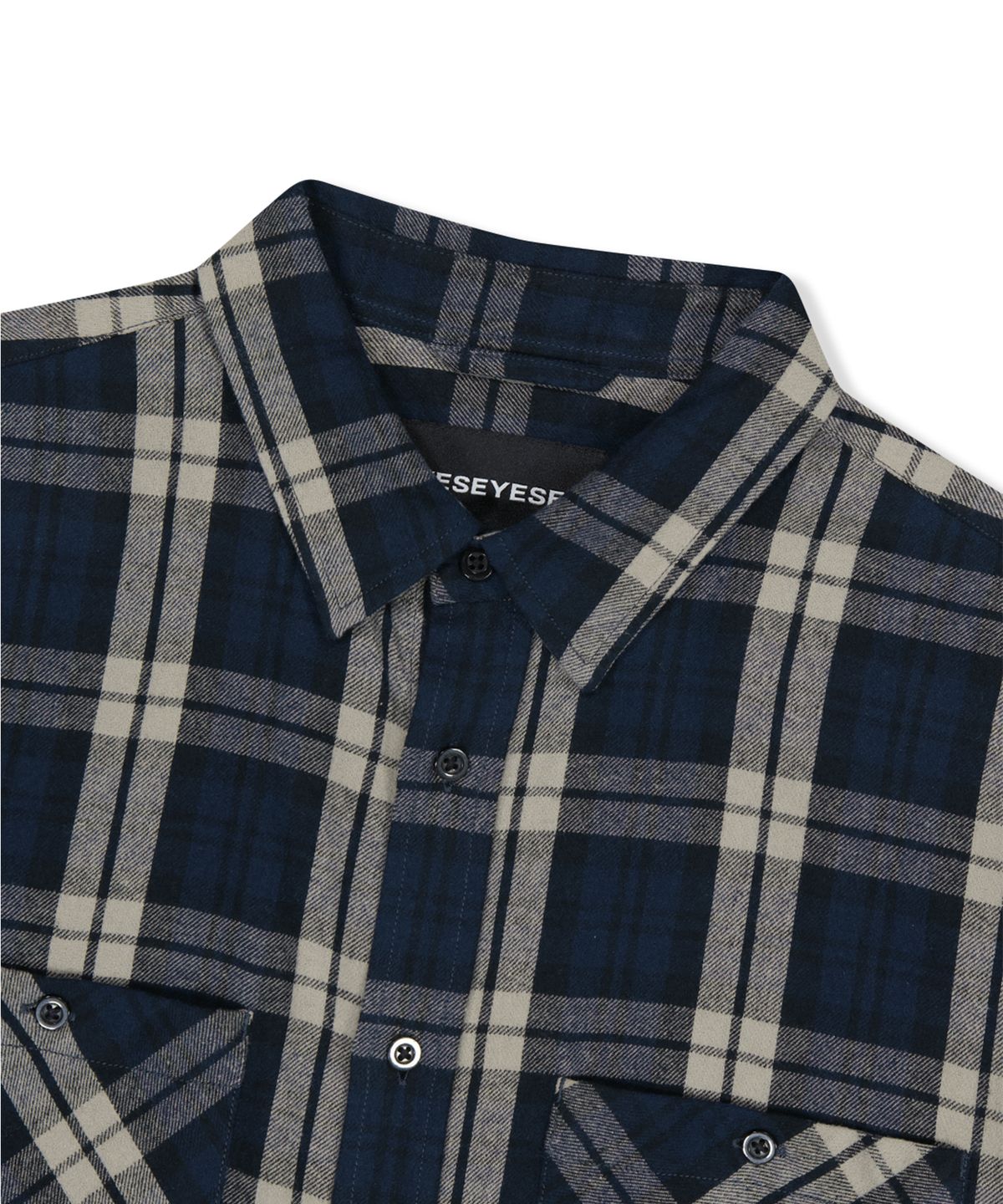예스아이씨(YESEYESEE) Flannel Check Shirt Navy