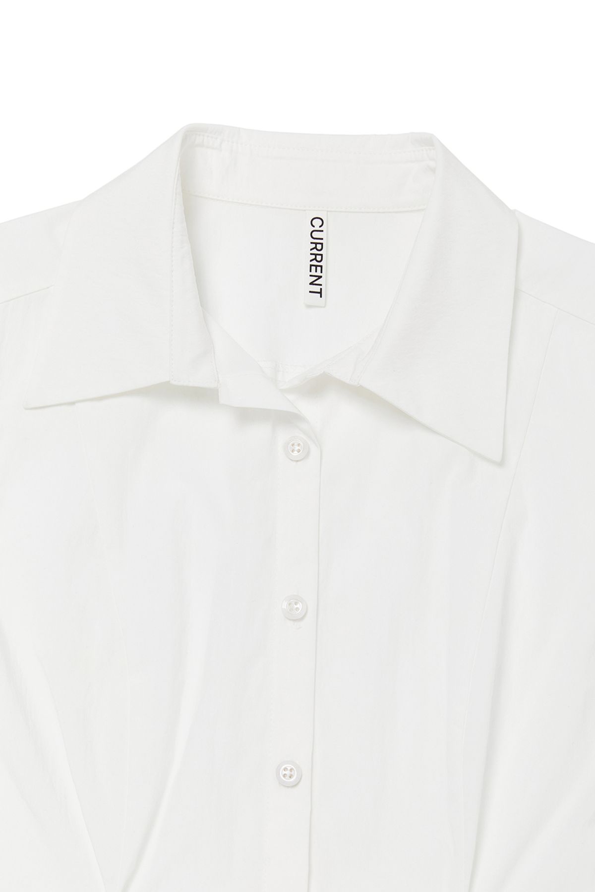 커렌트(CURRENT) PINTUCK DETAIL FITTED SHIRT [WHITE]