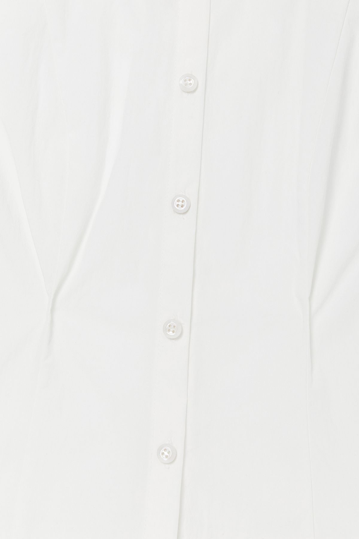 커렌트(CURRENT) PINTUCK DETAIL FITTED SHIRT [WHITE]